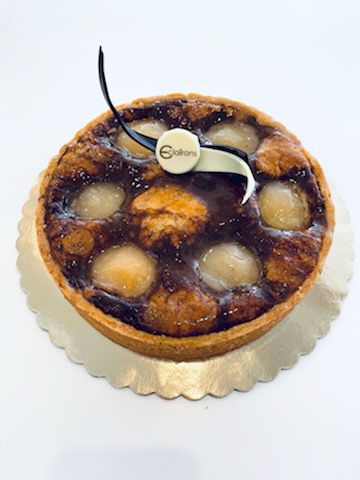 Pear Chocolate Espresso Tart